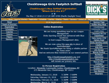 Tablet Screenshot of cheektowagafastpitch.org